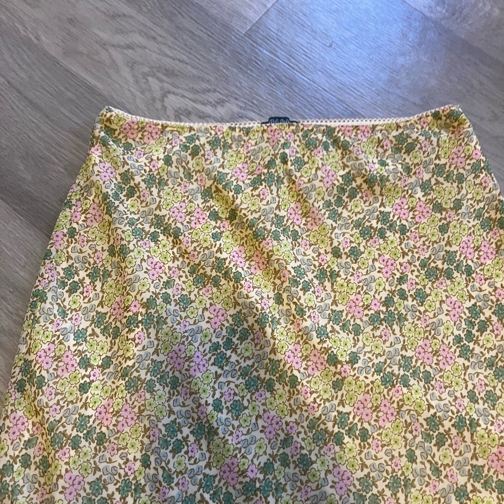Wild Fable Floral Midi Skirt - Green and Pink FairyCore CottageCore - Picture 3 of 5